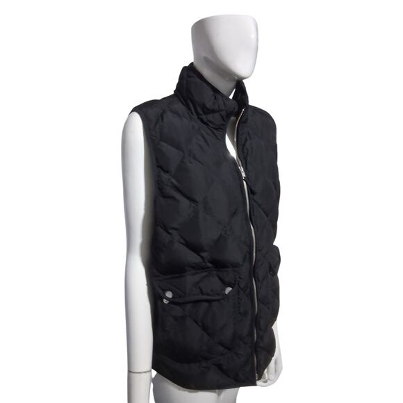 Woolrich Women's Large Quilted Black Down Gorpcore Outwear Western Puffer Vest - Picture 7 of 13